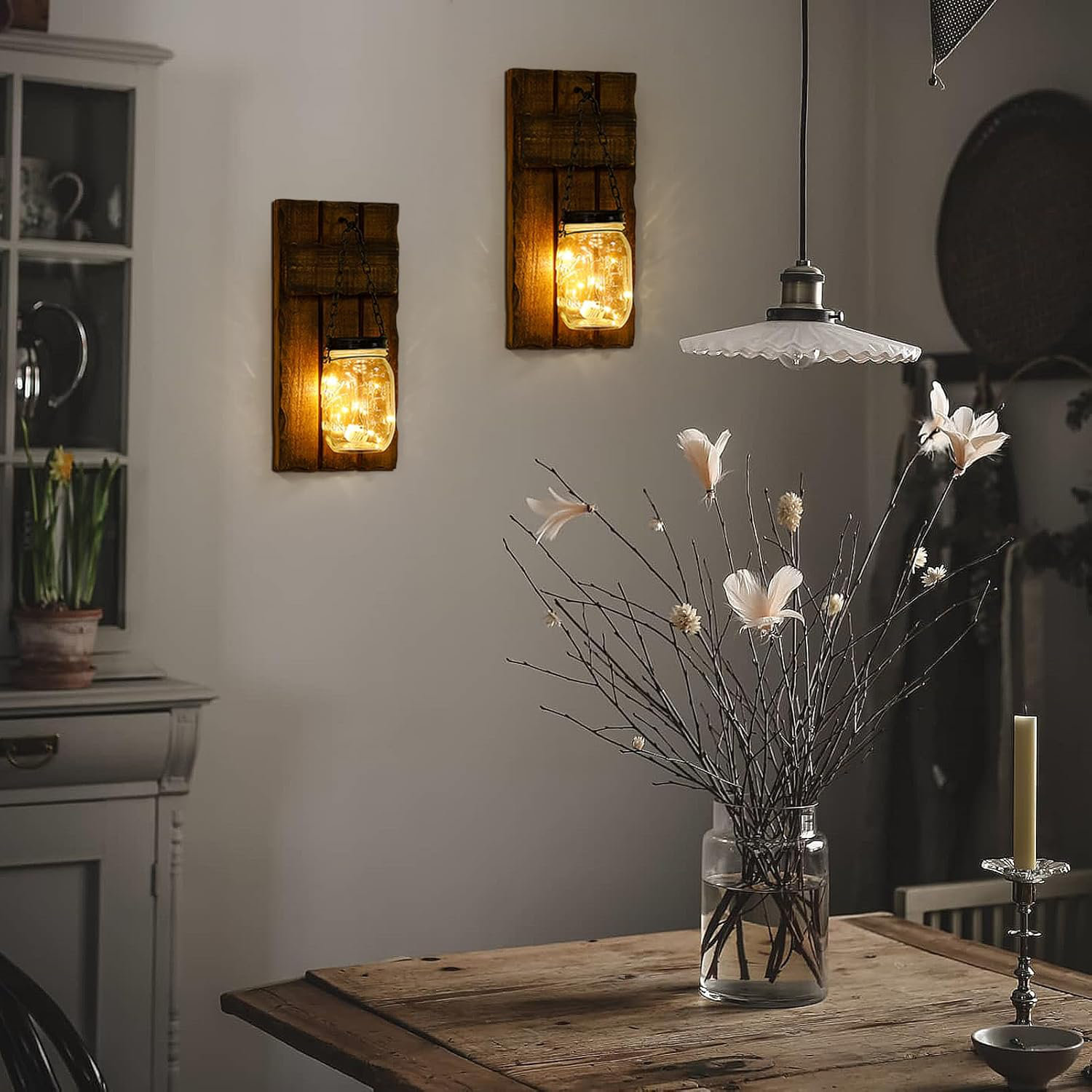 Farmhouse style candle wall sconces on sale